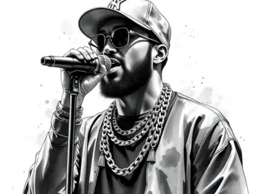 Illustration image of a person singing