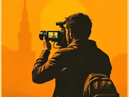 Illustration image of a person doing Videography